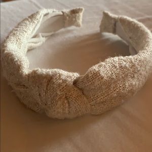 Anthropologie beige linen headband